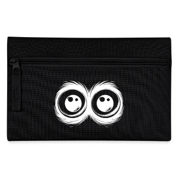 Funny eyes with piercing gaze - Pencil Case - black - Front