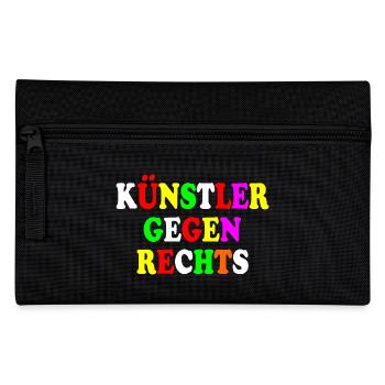 Künstler gegen rechts - Federtasche - Schwarz - Vorne