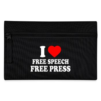 i love free speech free press - Federtasche - Schwarz - Vorne