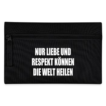 Only love and respect can heal the world - Pencil Case - black - Front