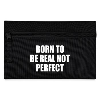 born to be real not perfect - Trousse - noir - Devant
