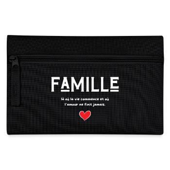 Famille là où la vie commence - cadeau famille - Trousse - noir - Devant