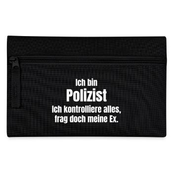 Polizist kontrolliert alles - Federtasche - Schwarz - Vorne