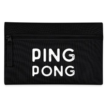 Ping Pong Spruch Geschenk Sport Geschenkidee - Federtasche - Schwarz - Vorne