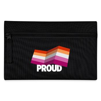 PROUD 2025 Lesbisch - Federtasche - Schwarz - Vorne