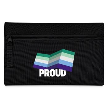 PROUD 2025 Schwul - Federtasche - Schwarz - Vorne