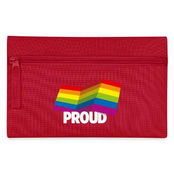 PROUD 2025 Regenbogen - Federtasche - Rot - Vorne