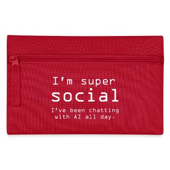Conception motivante de chat social IA - Trousse - rouge - Devant