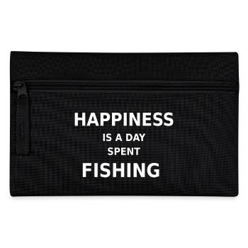 Le bonheur, c’est une journée passée à pêcher - Trousse - noir - Devant