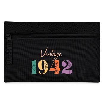 Vintage 1942 Floral - Pencil Case - black - Front