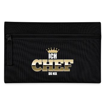 Ich Chef - du nix - Bester Chef Sprüche - Federtasche - Schwarz - Vorne
