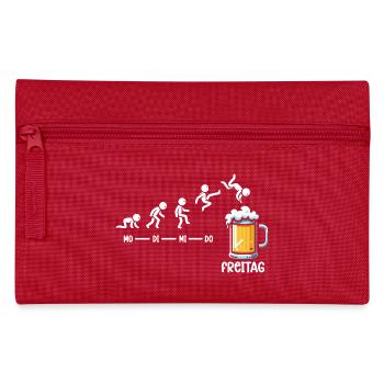 Freitag Wochenende Bierliebhaber Biertrinker - Federtasche - Rot - Vorne