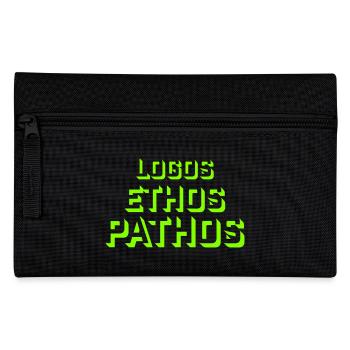 Logos Ethos Pathos Rhetorik Philosophie Student - Federtasche - Schwarz - Vorne