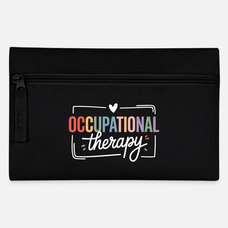 Farbige Berufstherapie Typografie - Federtasche - Schwarz