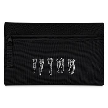 Zähne - Federtasche - Schwarz - Vorne