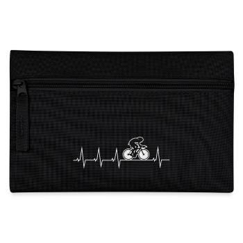 I love my bike - heartbeat - Pencil Case - black - Front