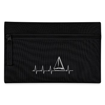 I love sailing - heartbeat - Pencil Case - black - Front