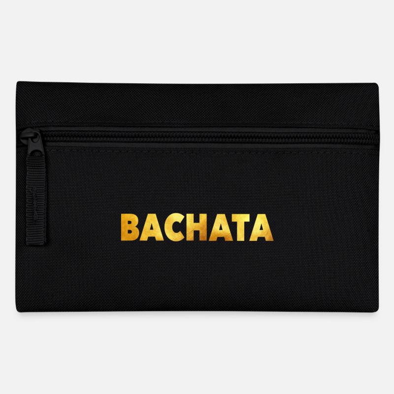 Bachata GOLD - Bachata Dance Shirt - Federtasche - Schwarz