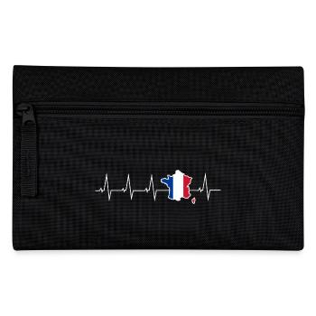 J’adore France - battement de coeur - Trousse - noir - Devant