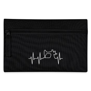 Rythme cardiaque à coudre | Machine à coudre DIY | - Trousse - noir - Devant