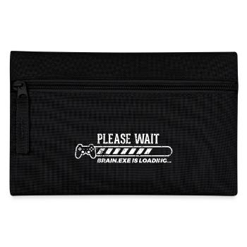 Funny Gamer Gaming Shirt Please Wait - Pencil Case - black - Front