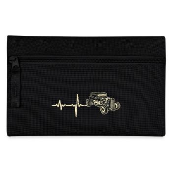Geschenk Heartbeat Hot Rod hotrod - Federtasche - Schwarz - Vorne