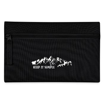 keep it simple mountains hiking - Pencil Case - black - Front
