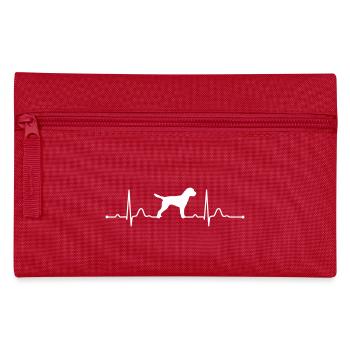 BORDER TERRIER heartbeat Rythme cardiaque - Trousse - rouge - Devant