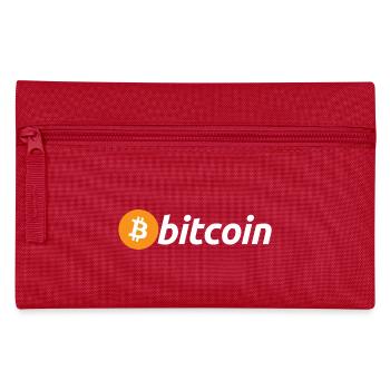 Bitcoin Logo blanc avec un grand B (officiel) - Trousse - rouge - Devant