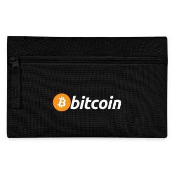 Bitcoin Logo White with Big B (Official) - Pencil Case - black - Front
