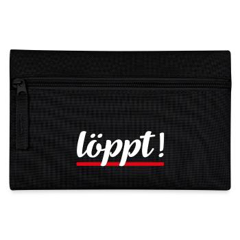 Löppt! | Läuft! | Plattdeutsch norddeutsch Norden - Federtasche - Schwarz - Vorne