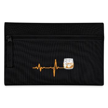 Heartbeat whiskey gift - Pencil Case - black - Front