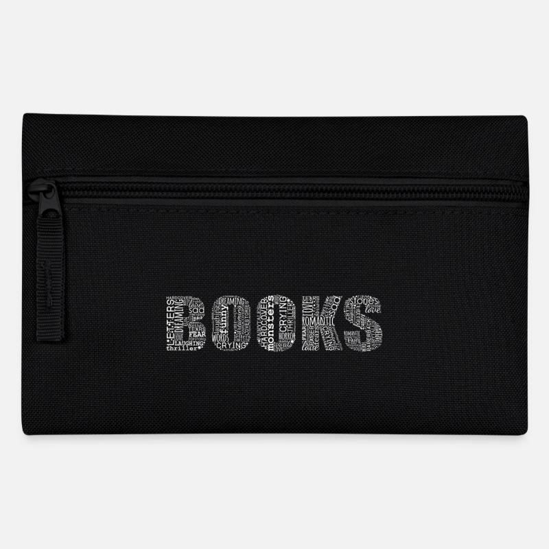 Books Bücher Buchliebhaber - Federtasche - Schwarz