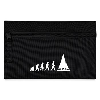 Evolution sailing sailboat sailing ship - Pencil Case - black - Front