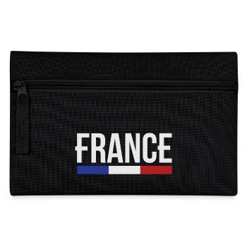 France drapeau bleu blanc rouge B - Trousse - noir - Devant