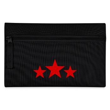 Red stars - Pencil Case - black - Front