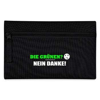 DIE GRÜNEN NEIN DANKE - Federtasche - Schwarz - Vorne
