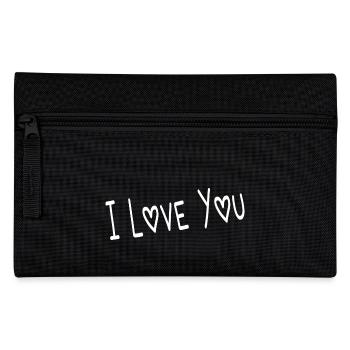 VALENTINSTAG. ICH LIEBE DICH. ICH LIEBE DICH. LIEBE. LIEBE - Federtasche - Schwarz - Vorne