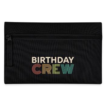 Birthday Crew Matching Group Birthday Party Outfit - Pencil Case - black - Front
