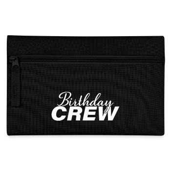 Birthday Crew Matching Group Birthday Party Outfit - Pencil Case - black - Front