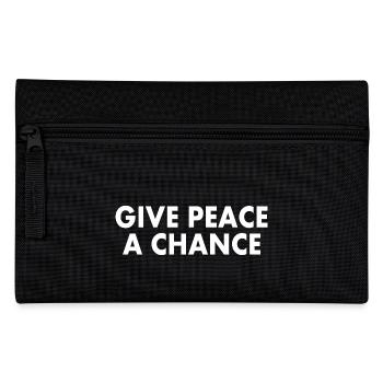 Give peace a chance - Federtasche - Schwarz - Vorne