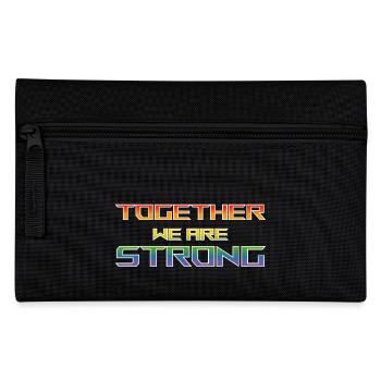together we are Strong pride black shirt - Pencil Case - black - Front