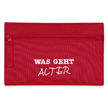 Was geht Alter weiss - Federtasche - Rot - Vorne