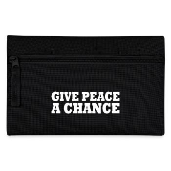 Give peace a chance - Federtasche - Schwarz - Vorne