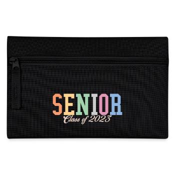 Senior Class Of 2023 Retro Graduation Party Gift - Pencil Case - black - Front