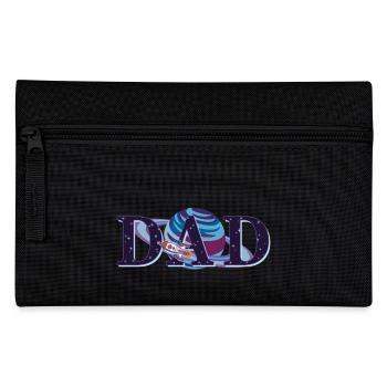 Papa Cool Space Rocket Vatertag Matching Männer - Federtasche - Schwarz - Vorne