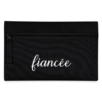 Fiancée Matching Engagement Wedding Honeymoon - Pencil Case - black - Front