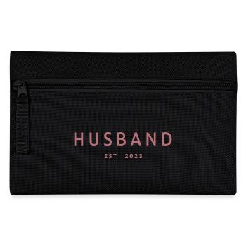 Husband Est. 2023 Engagement For Groom's Wedding - Pencil Case - black - Front