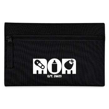 Mom Est. 2023, Mom To Be, Pregnancy Announcement - Pencil Case - black - Front