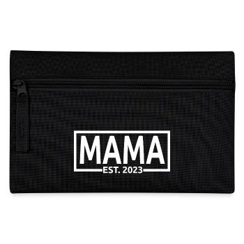 Mama Est. 2023, Maman en devenir, Annonce de grossesse - Trousse - noir - Devant